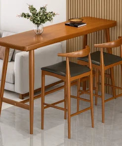 Alternative view of Art Deco Wooden Kitchen Table With Trestle Base