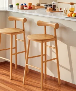 Alternative view of Contemporary Bar Stool With Round Top And Rested Frame