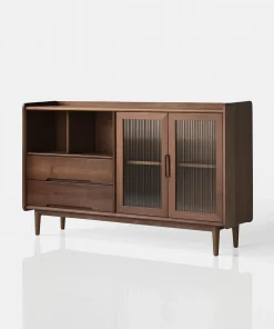 Modern Sideboard Cabinet With Drawers And Sliding Doors For Kitchen