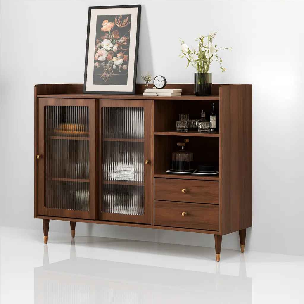 Modern Sideboard Cabinet With Shelves And Drawers For Kitchen