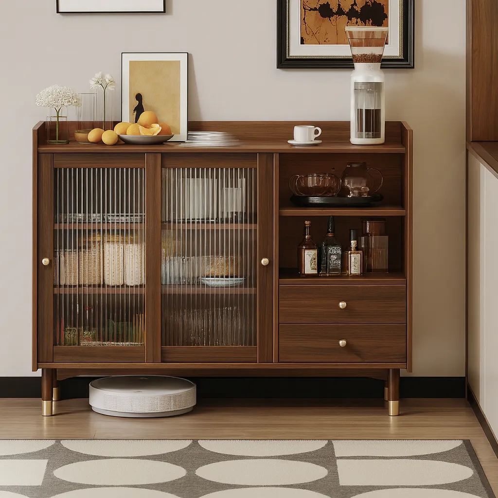 Modern Sideboard Cabinet With Shelves And Drawers For Kitchen - Image 2