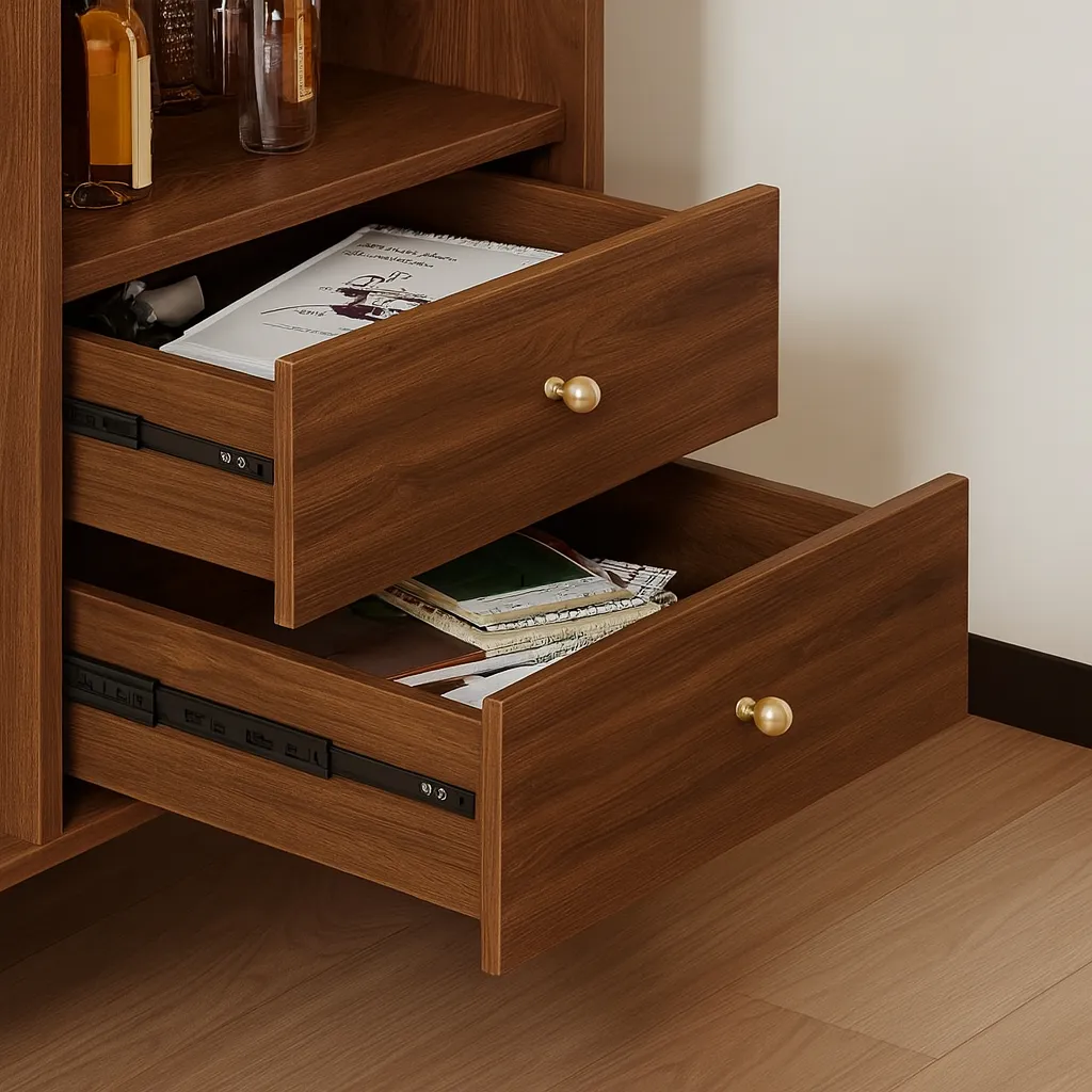 Modern Sideboard Cabinet With Shelves And Drawers For Kitchen - Image 4