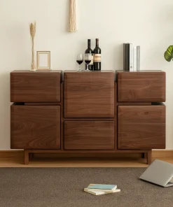 Alternative view of Nordic Wooden Sideboard With Drawers For Kitchen