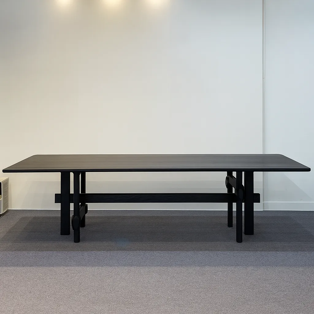 Rustic Wooden Rectangular Dining Table For Dining Room - Image 2