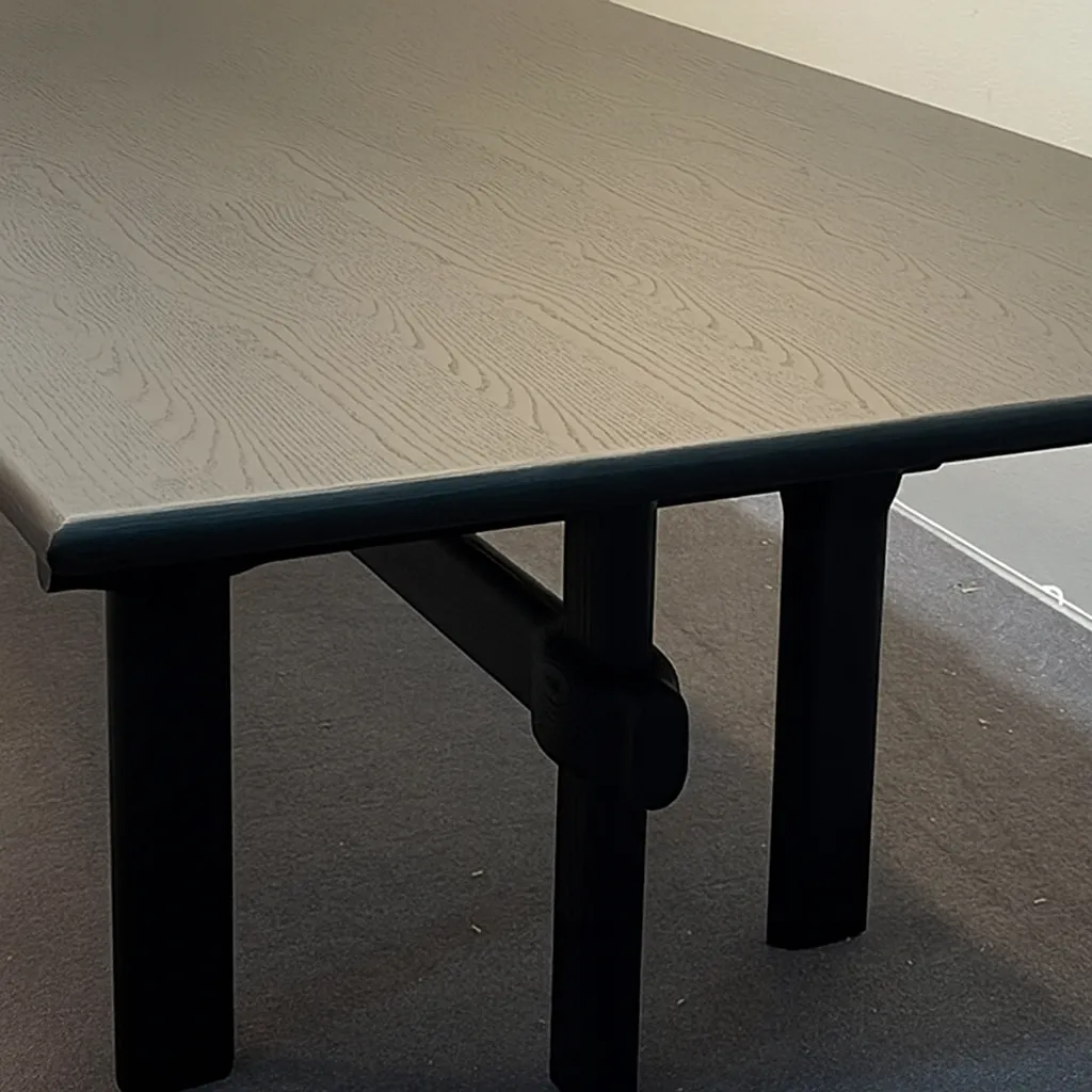 Rustic Wooden Rectangular Dining Table For Dining Room - Image 4