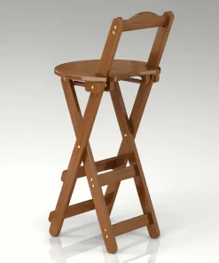 Scandinavian Wooden Folding Counter Stool For Kitchen