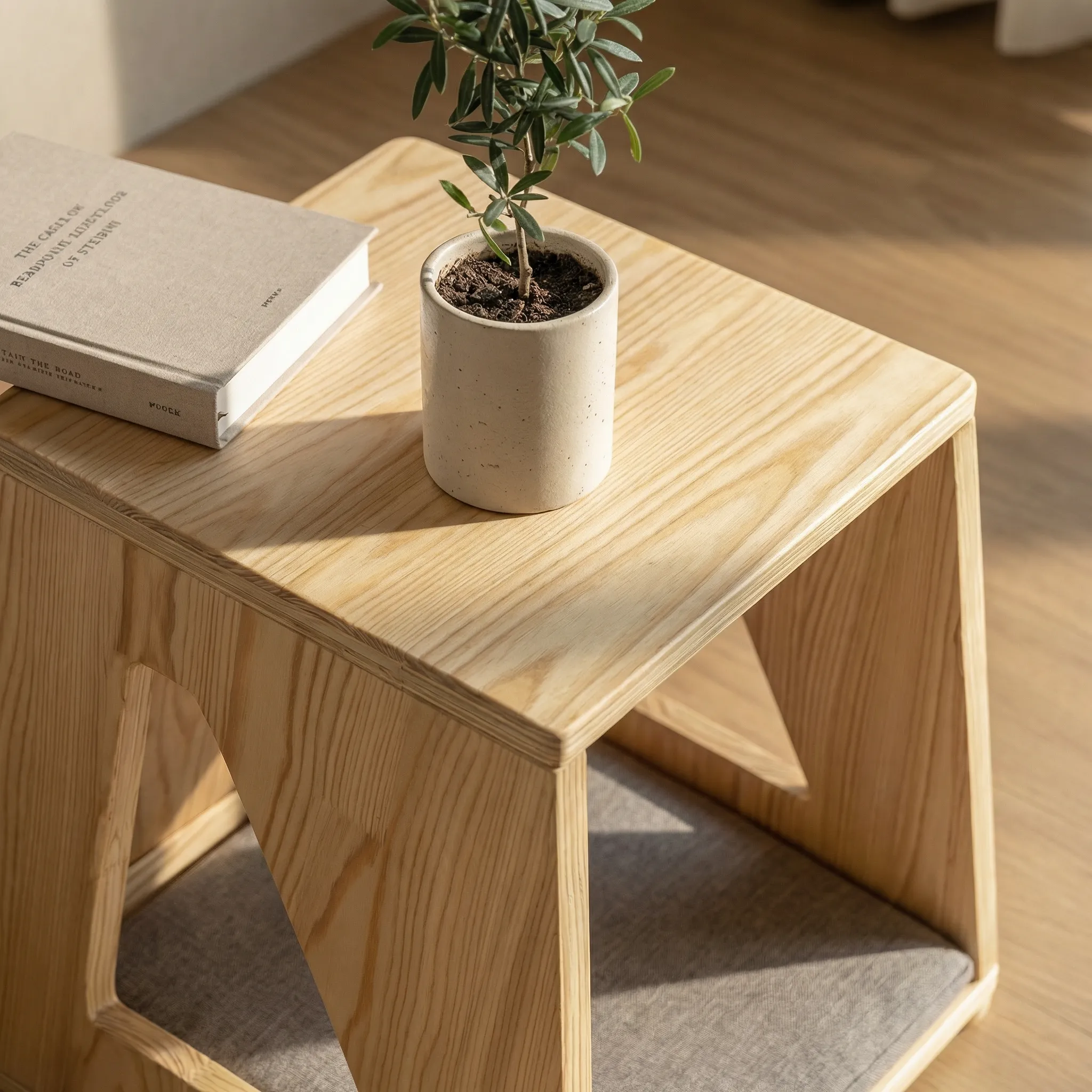 Compact Wooden Side Table Featuring Pet Hideaway - Image 4